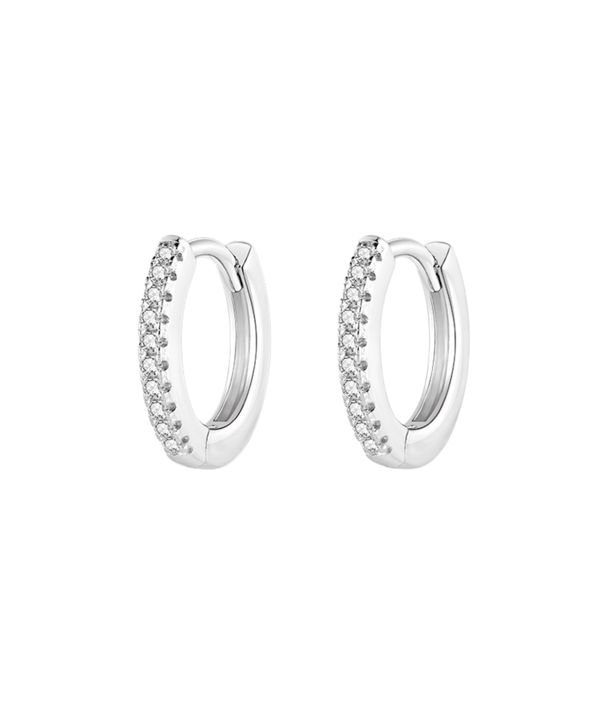 Серьги из серебра с цирконами