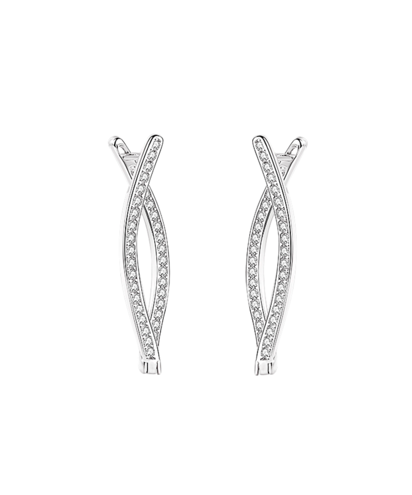 Серьги из серебра с цирконами