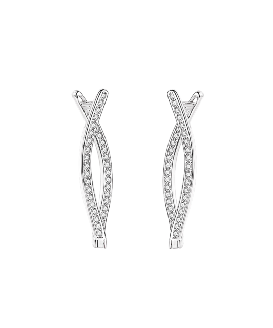 Серьги из серебра с цирконами