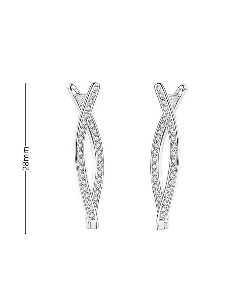 Серьги из серебра с цирконами