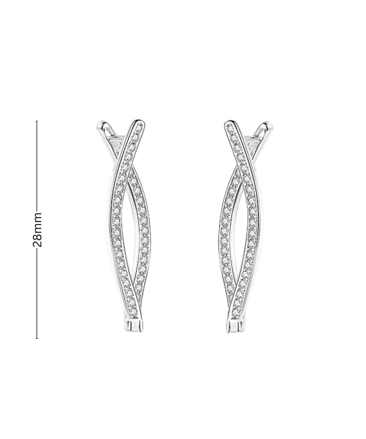 Sudraba auskari ar cirkonijiem