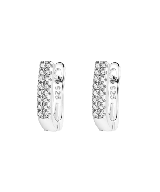 Серьги из серебра с цирконами