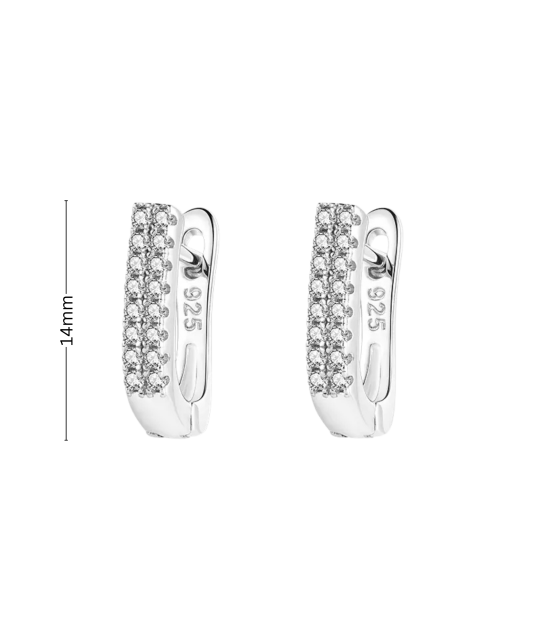 Sudraba auskari ar cirkonijiem