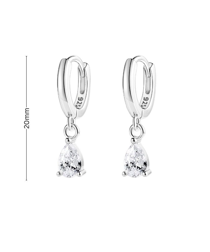 Sudraba auskari ar cirkonijiem