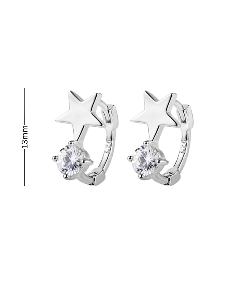 Sudraba auskari ar emalju un cirkonijiem