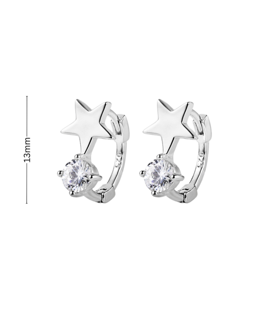 Sudraba auskari ar emalju un cirkonijiem