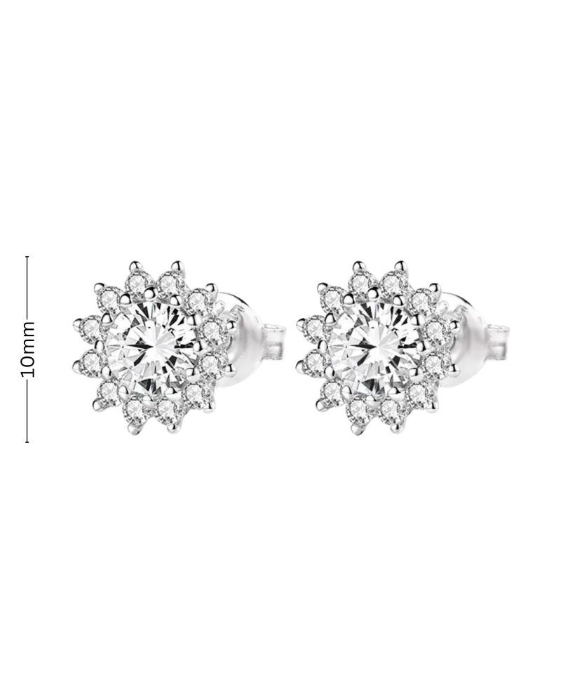 Sudraba auskari ar cirkonijiem