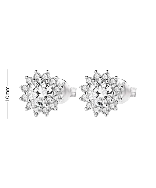 Серьги из серебра с цирконами