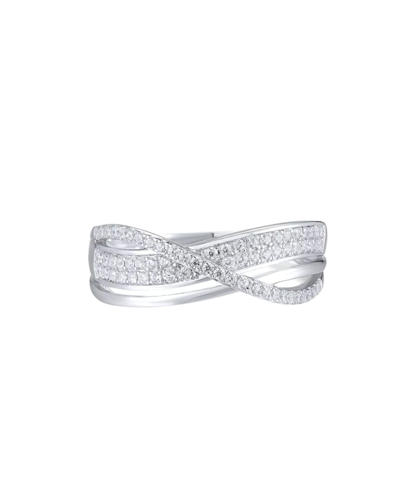 Sudraba gredzens ar cirkonijiem