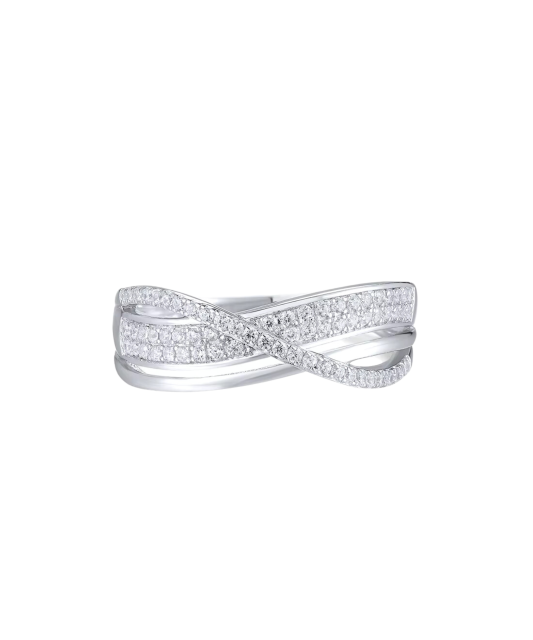 Серебряное кольцо с цирконами