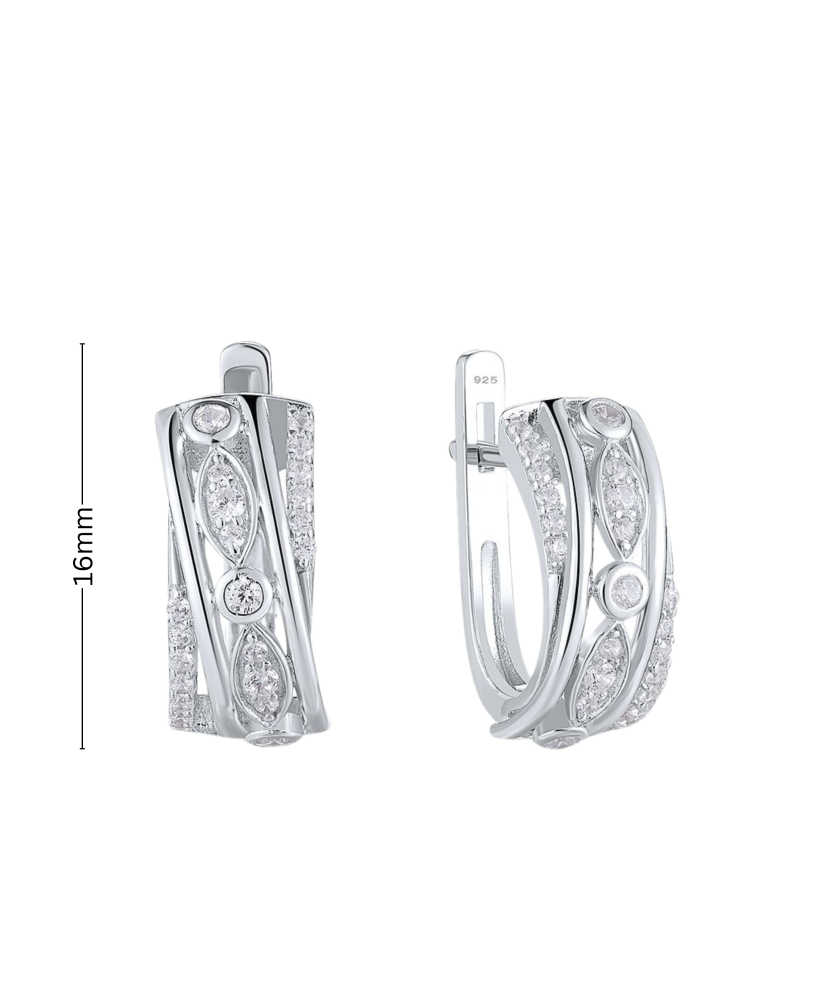 Sudraba auskari ar cirkonijiem