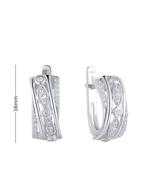 Sudraba auskari ar cirkonijiem