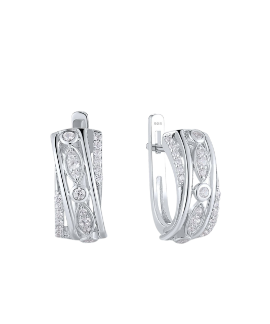 Sudraba auskari ar cirkonijiem