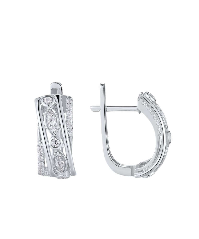 Sudraba auskari ar cirkonijiem