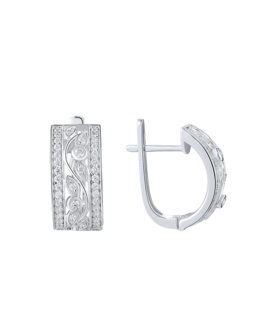 Sudraba auskari ar cirkonijiem