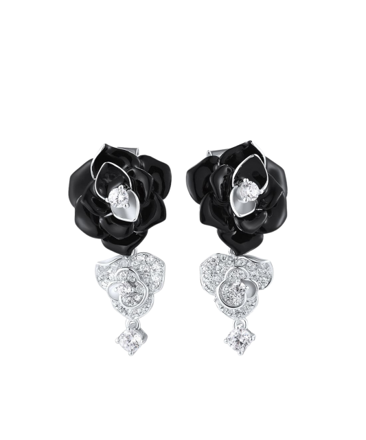 Sudraba auskari ar emalju un cirkonijiem