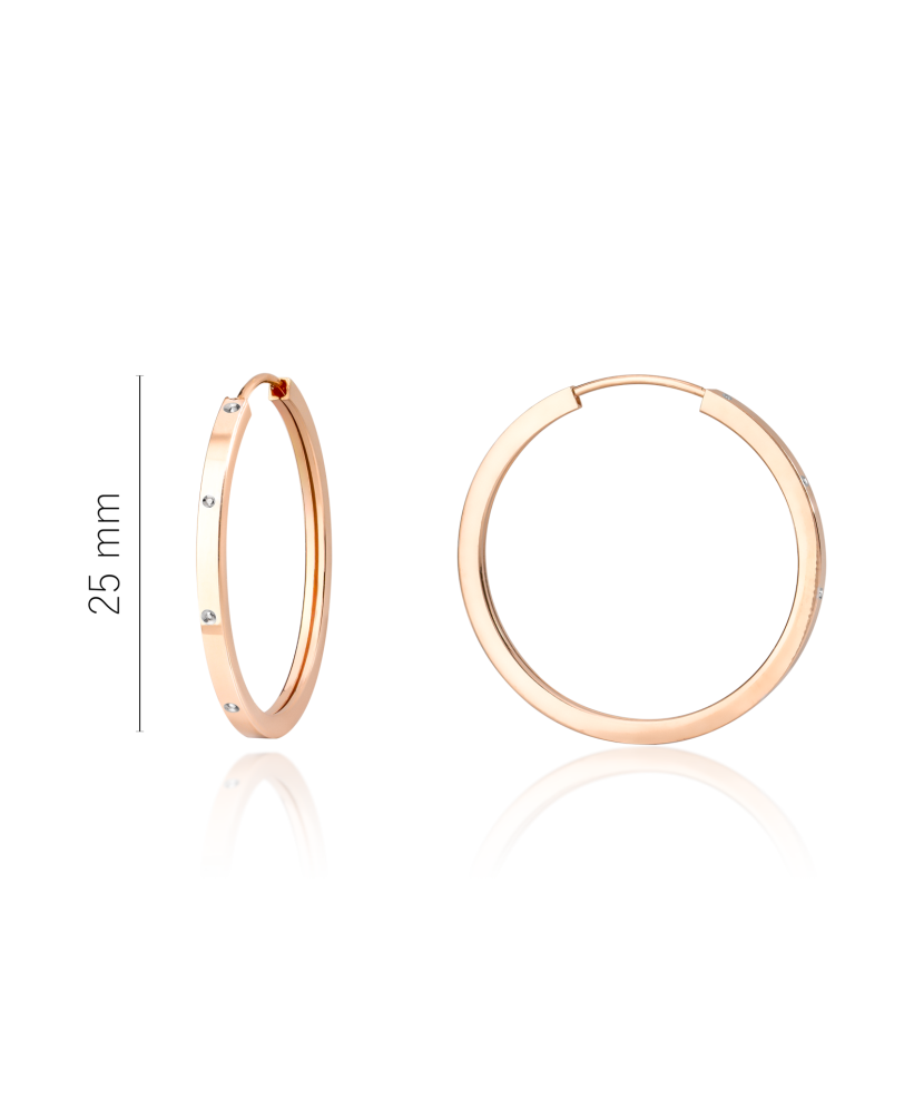 Золотые серьги конго (кольца) 25мм