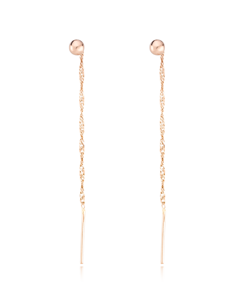 Золотые серьги Дубль