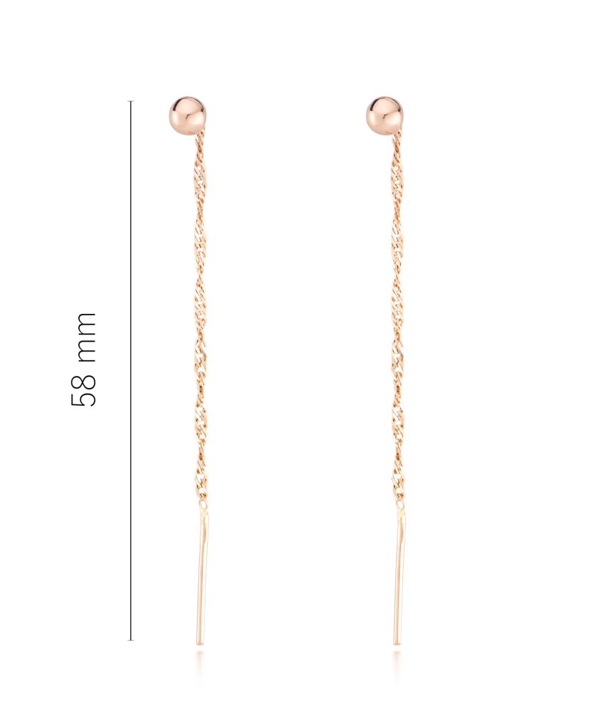 Золотые серьги Дубль