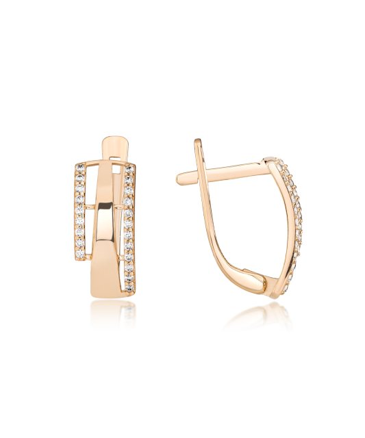 Zelta auskari ar cirkonijiem