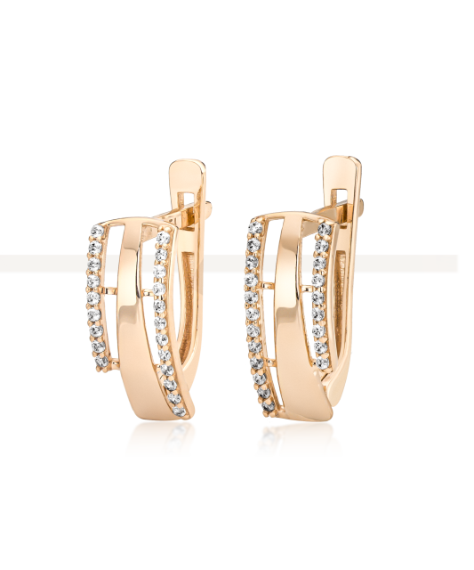 Zelta auskari ar cirkonijiem