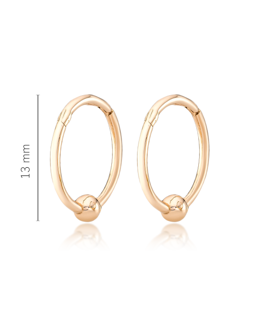 Zelta auskaru komplekti 13mm