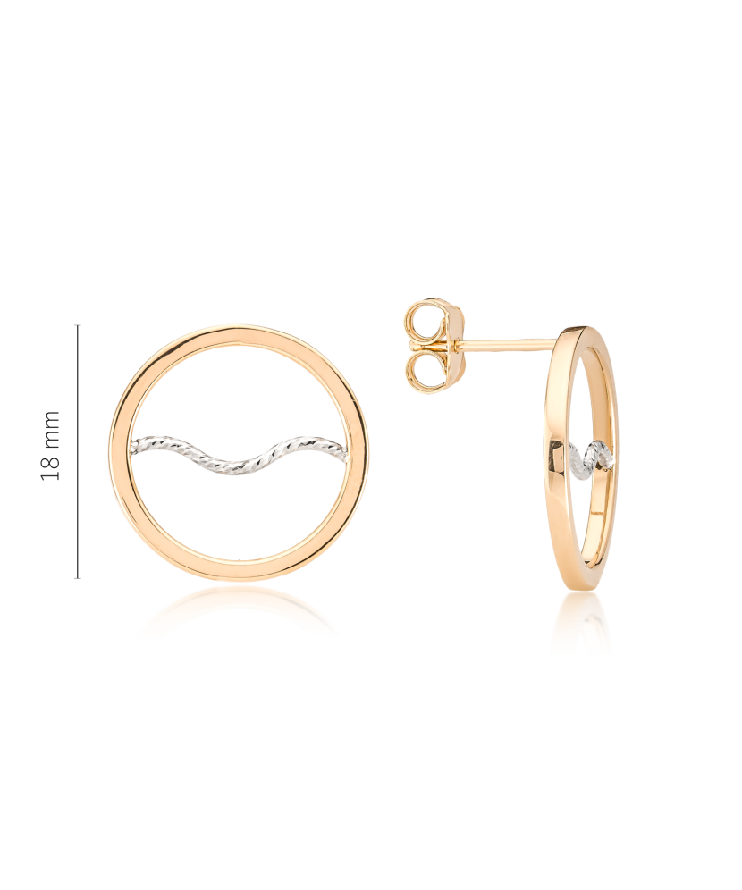 Золотые серьги Дубль