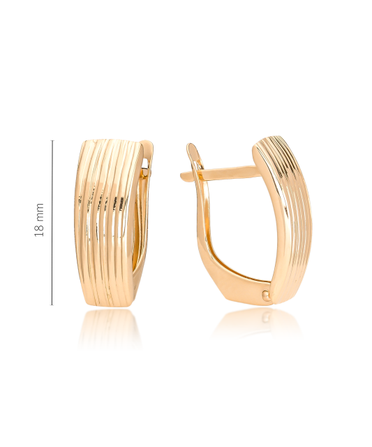 Золотые серьги Дубль