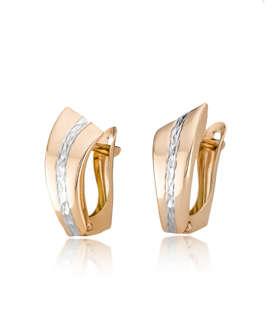 Золотые серьги Дубль