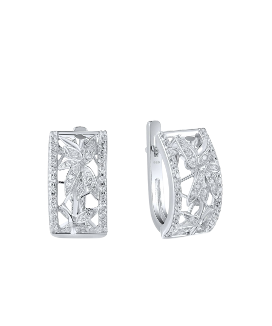 Sudraba auskari ar cirkonijiem