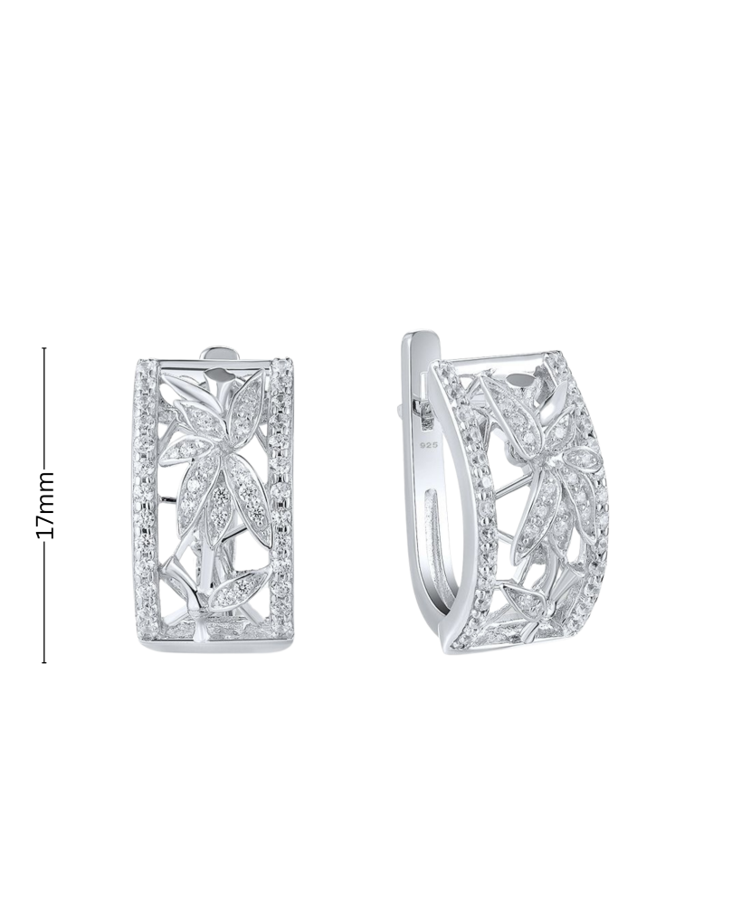 Sudraba auskari ar cirkonijiem