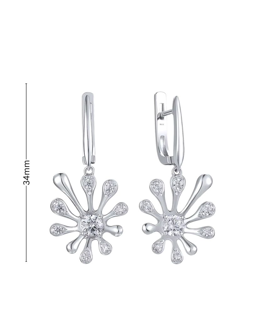 Sudraba auskari ar cirkonijiem