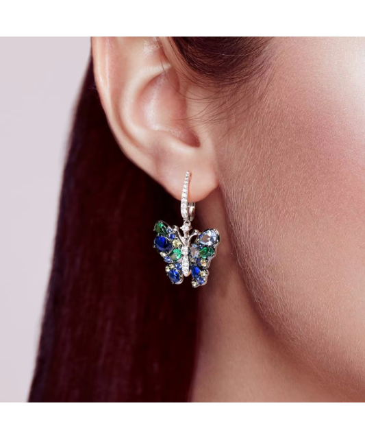 Sudraba auskari ar cirkonijiem "Taurenis"