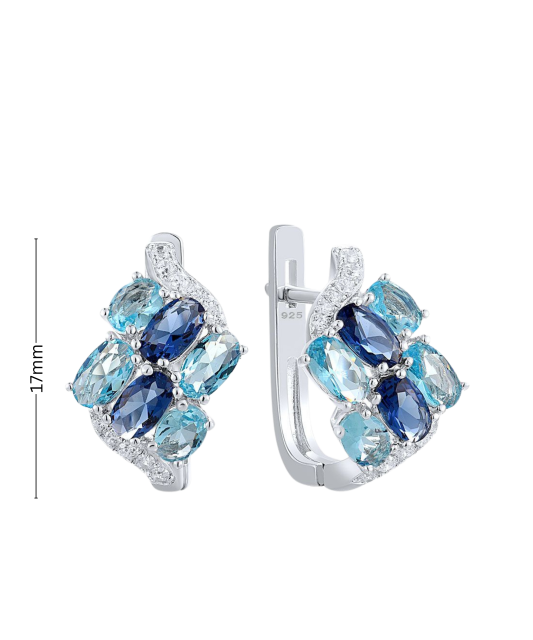 Sudraba auskari ar cirkonijiem