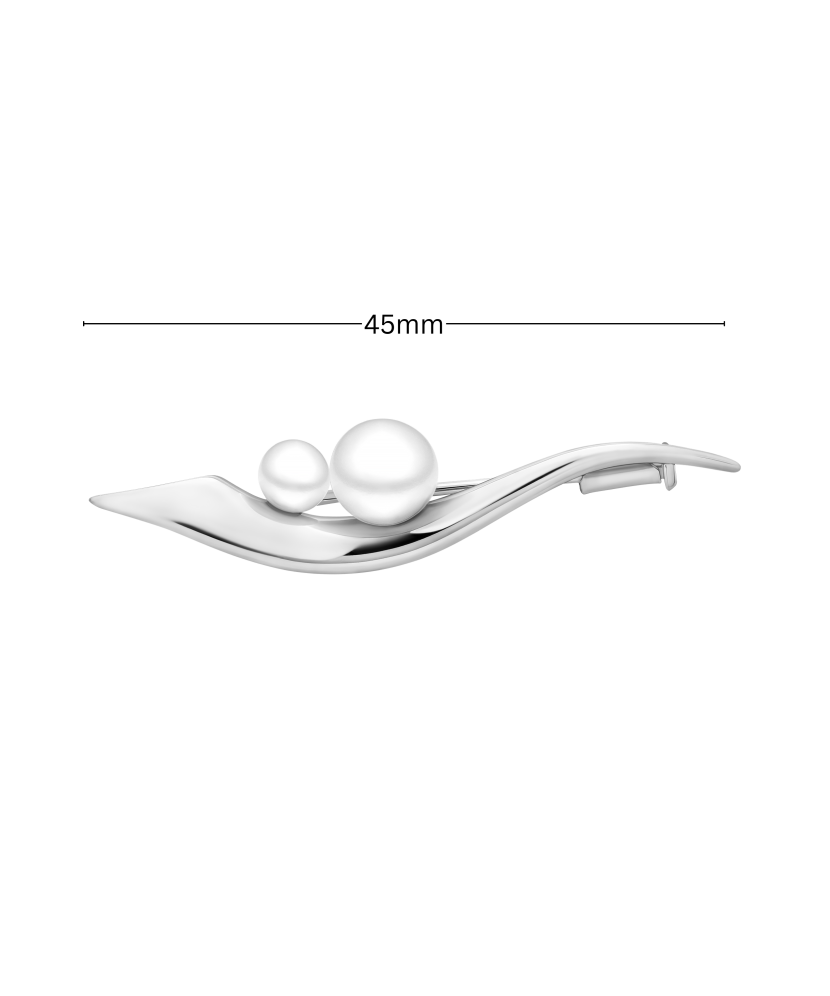 Sudraba sakta ar pērlēm un cirkonijiem