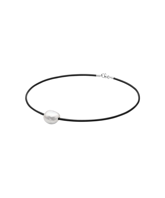 Ādas ķēdīte ar pērli