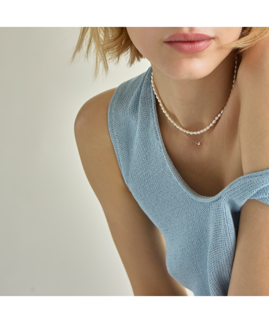 Apzeltīts sudrabs ķēdīte ar piekariņu