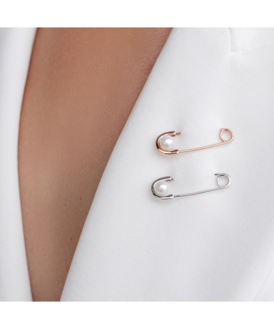 Apzeltīts Sudraba sakta ar pērli un cirkoni