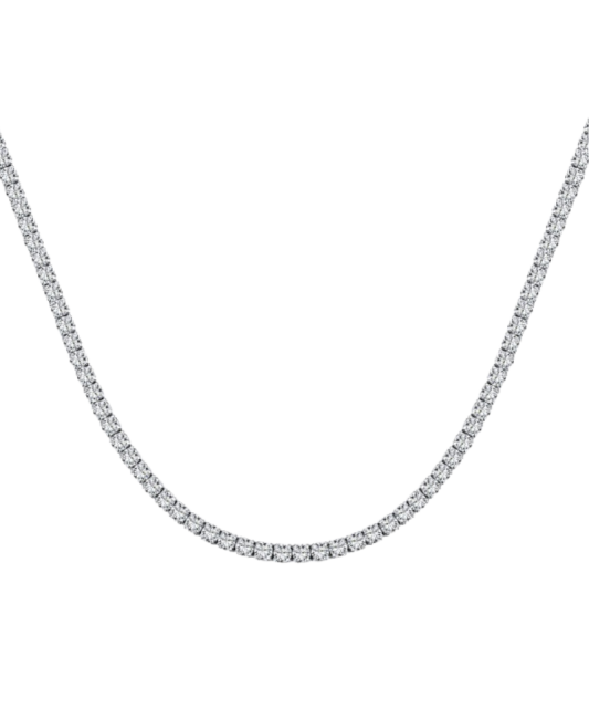 Sudraba ķēdīte ar cirkonijiem 2mm