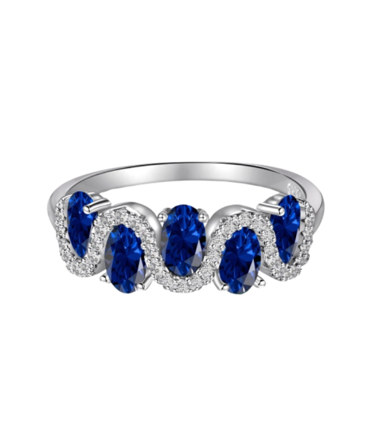 Sudraba gredzens ar cirkonijiem