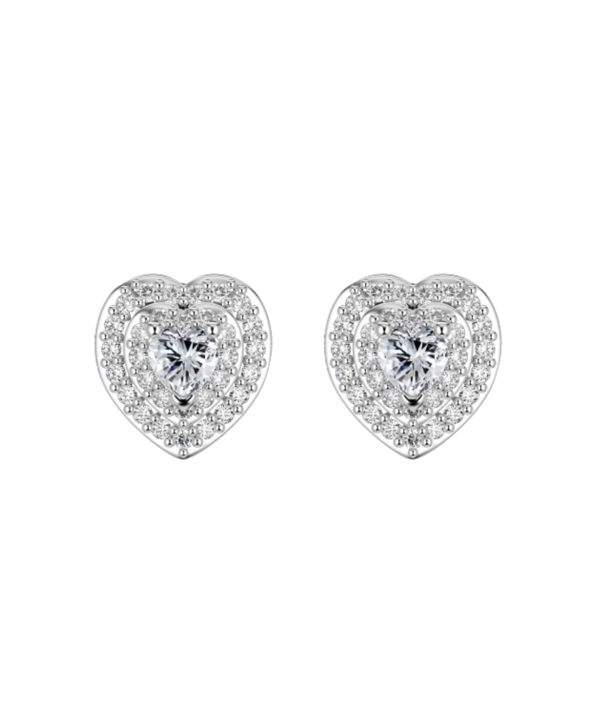 Серьги из серебра с цирконами