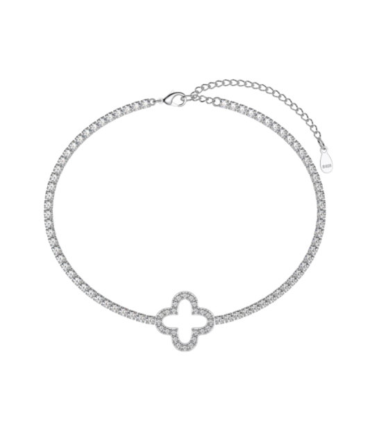 Серебряный браслет с цирконами