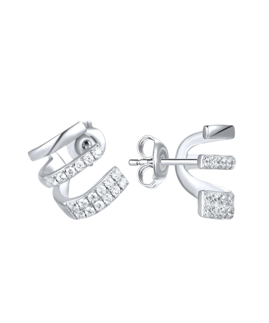 Sudraba auskari ar cirkonijiem