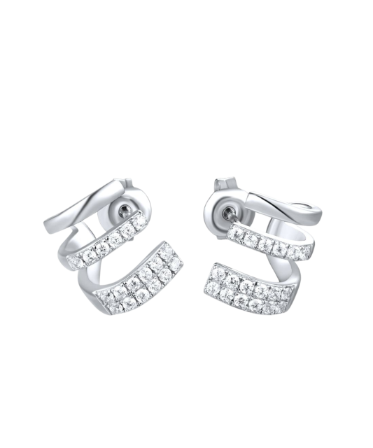 Серьги из серебра с цирконами