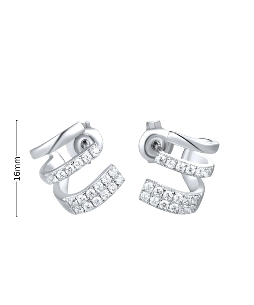 Sudraba auskari ar cirkonijiem