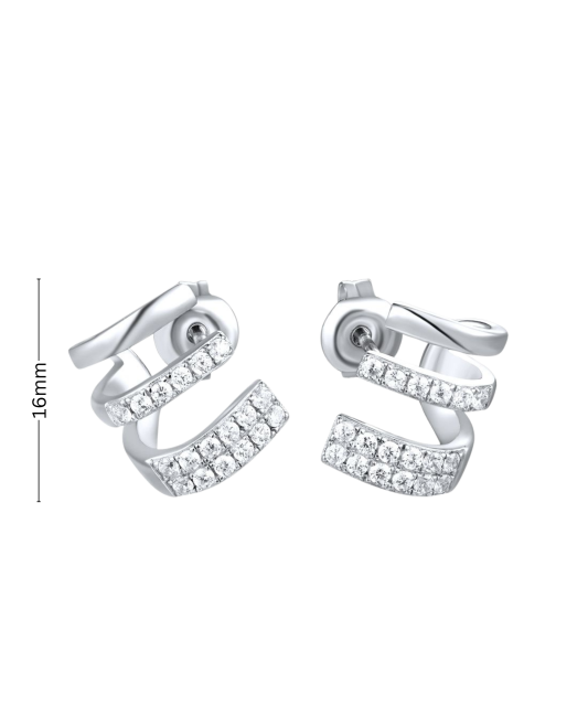 Sudraba auskari ar cirkonijiem