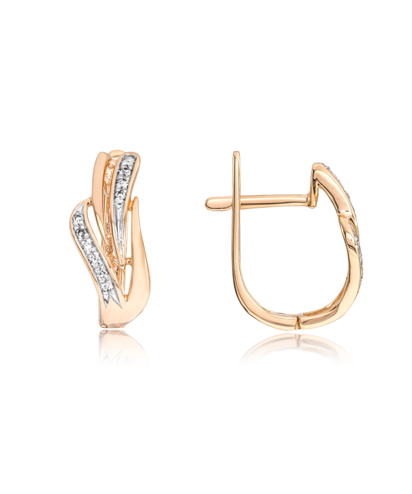 Zelta auskari ar dimantiem