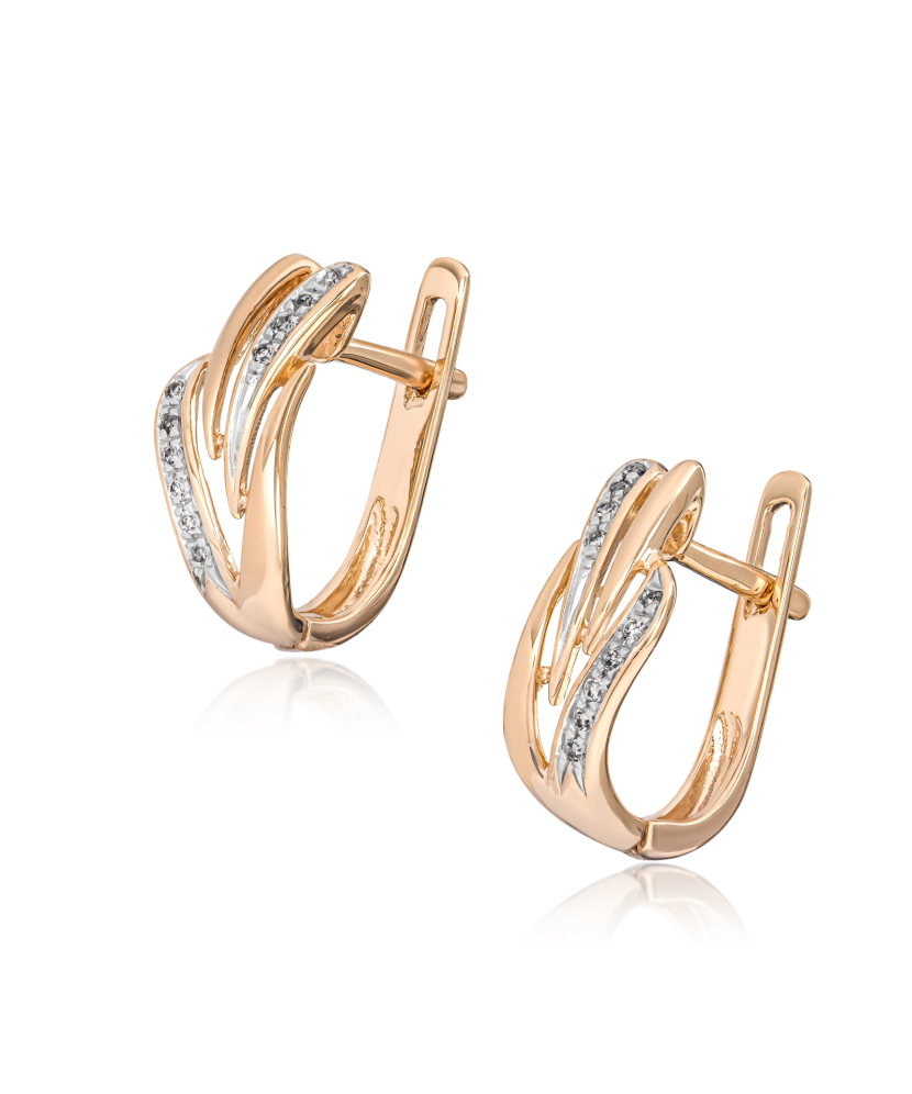 Zelta auskari ar dimantiem