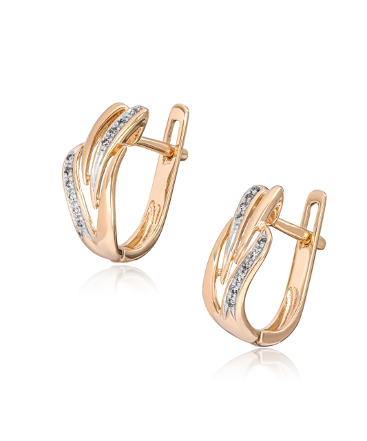 Zelta auskari ar dimantiem