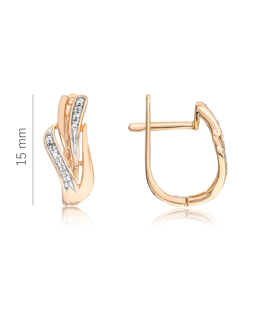 Zelta auskari ar dimantiem